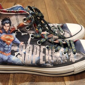 Superman High Top Sneakers with Logo Print